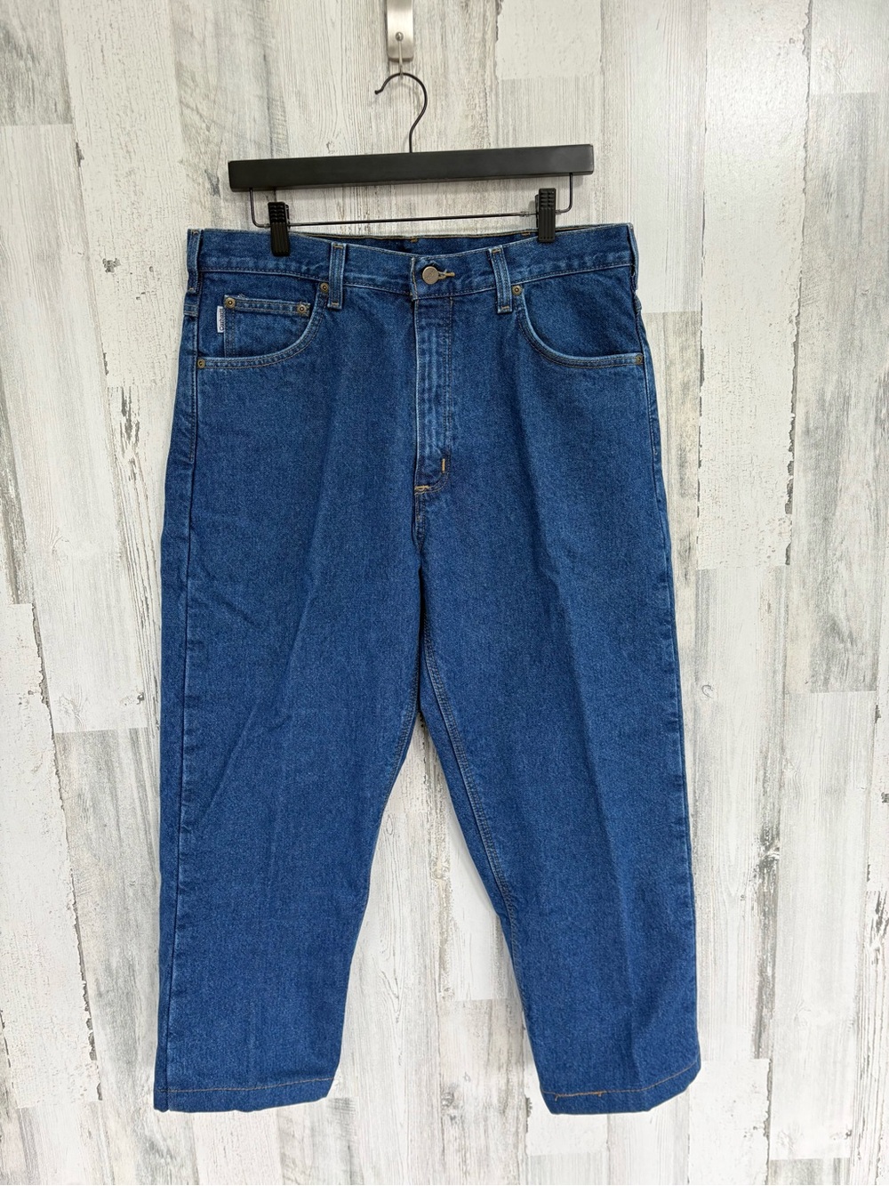 Carhartt Men’s Size 36X27 Flannel Lined Relaxed Fit Blue Denim Jeans NWT